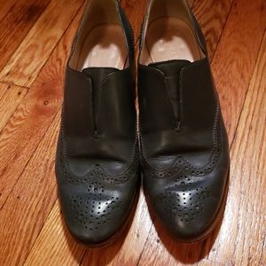 Leather oxfords dark navy